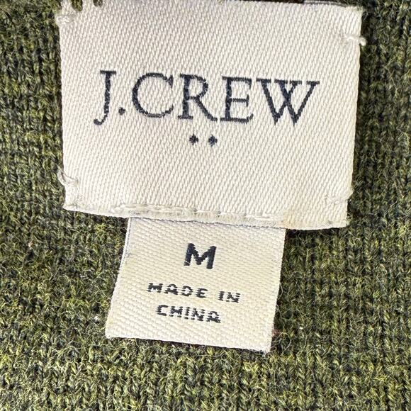J. Crew Green Open Sweater Blazer Jacket Heritage Grandma Whimsigoth Preppy M - Picture 4 of 5